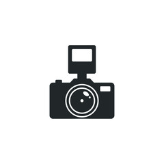 Aufkleber - Camera icon template color editable. photo camera, snapshot photography symbol vector sign isolated on white background illustration for graphic and web design.