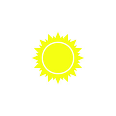 Aufkleber - Sun icon template color editable. Sun symbol vector sign isolated on white background illustration for graphic and web design.
