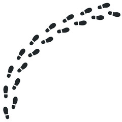 Poster - Footsteps icon template color editable. Human footprint symbol vector sign isolated on white background illustration for graphic and web design.