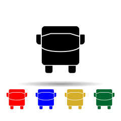 Poster - bus multi color style icon. Simple glyph, flat vector of web icons for ui and ux, website or mobile application