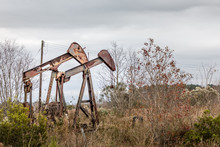 Rural Texas - Rusty Abandonded Oil Pumps
