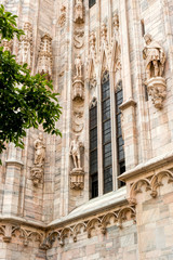 Wall Mural - Part of the exterior wall of the magnificent Milan Cathedral (Il Duomo)