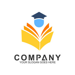 education logo, science and knowledge, smart icon, creativity vector logo