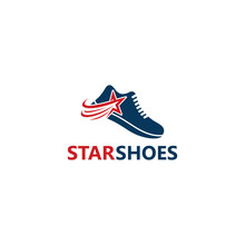 Star Shoes Logo Template Design