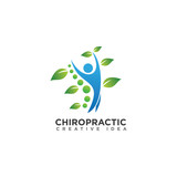 Fototapeta Dinusie - Chiropractic Logo Design Vector