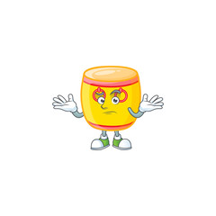 Sticker - Super Funny Grinning chinese gold drum mascot cartoon style