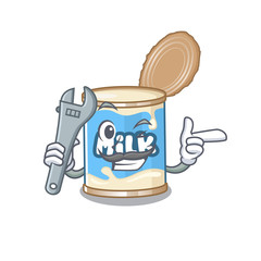 Poster - Smart Mechanic condensed milk cartoon character design