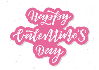 Wall Mural - Happy Valentine's day hand drawn lettering