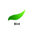 green bird logo with modern abstract.template concept.isolated white.for company and graphic design.