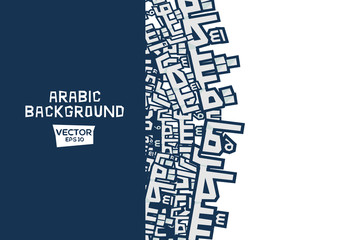 Poster - Abstract Background graffiti Arabic Letters,Vector illustration 