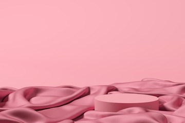 Poster - abstract background, mock up scene geometry shape podium for product display. 3d rendering
