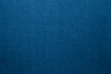 Blue linen fabric background or texture