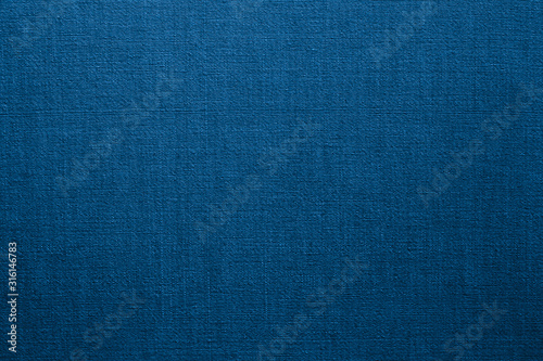 Fotografía Blue linen fabric background or texture