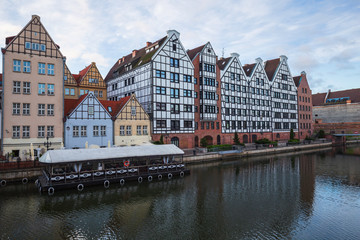 classical medieval architecture of apartment in gdansk.