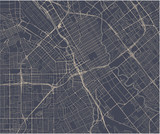 Fototapeta  - map of the city of San Jose, California, USA