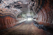 Salt potash mine tunnel with hypnotic pattern