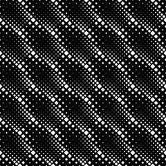 Poster - seamless rounded square pattern background design - black and white vector graphic