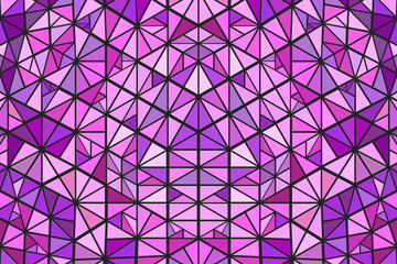 Poster - Dynamic colorful polygonal radial triangle mosaic background - psychedelic circular hypnotic vector design from triangles