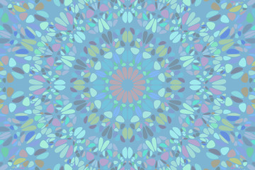 Poster - Abstract gemstone mosaic background - floral hypnotic colorful psychedelic vector illustration
