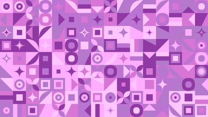 Poster - Colorful chaotic geometrical pattern desktop background - random abstract vector graphic design