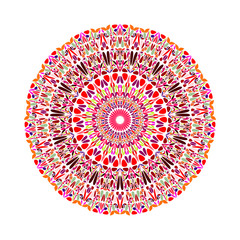 Poster - Abstract circular botanical ornament mandala - geometrical ornamental vector design from curved shapes