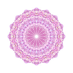 Poster - Ornate geometrical colorful triangle ornament mandala - polygonal round abstract vector design element