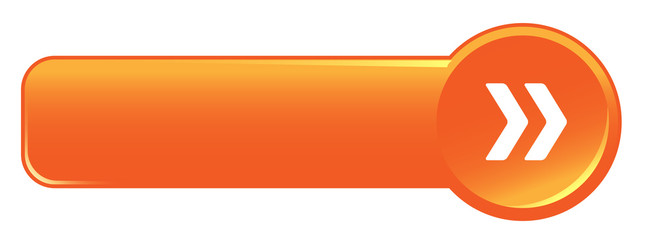 Orange vector web button with arrow