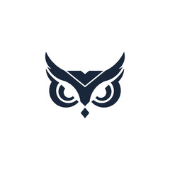 owl logo vector, owl icon template