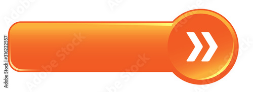 Fotografía Orange vector web button with arrow