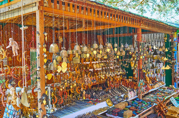 Wall Mural - Souvenirs from Htilominlo Temple market, Bagan, Myanmar