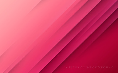 Modern abstract pink background diagonal papercut decoration