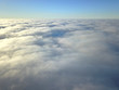 Aerial drone view. Flying above the clouds