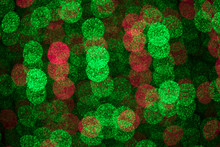 Abstract Red And Green Blurred Spotted Background