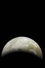 Abstract, Mysterious Moon On Black Background