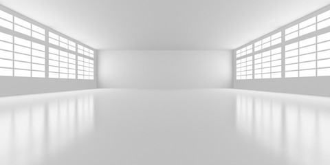 Futuristic White Architecture Design Background