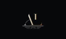 AL ,LA ,A ,L  Letter Logo Design With Creative Modern Trendy Typography