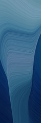 Poster - flowing designed vertical banner with teal blue, very dark blue and cadet blue colors