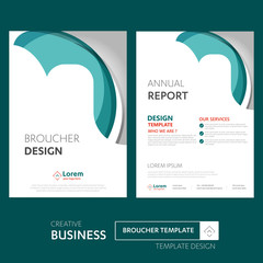 Fototapete - flyer brochure business annual report cover template design