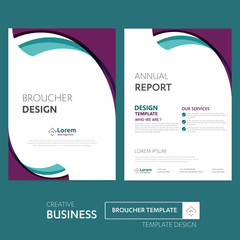 Fototapete - flyer brochure business annual report cover template design