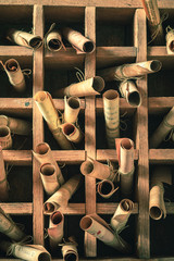 Poster - Extraordinary library full of old and valuable manuscripts