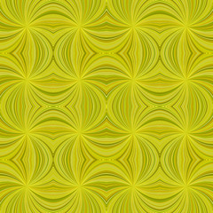 Poster - Yellow seamless abstract hypnotic curved ray burst stripe pattern background - vector graphic design