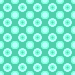 Poster - Seamless geometric circle pattern design background - colored vector graphic