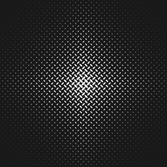 Poster - Monochrome halftone diagonal ellipse pattern background - abstract repeating vector graphic