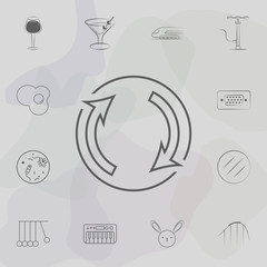 Poster - Turn sign icon. Web icons universal set for web and mobile