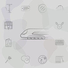 Poster - High-speed train logo icon. Web icons universal set for web and mobile