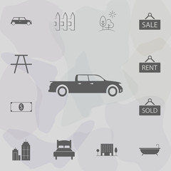 Poster - Pickup icon. Web icons universal set for web and mobile