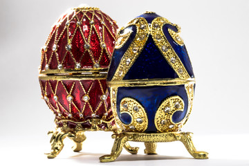 Wall Mural - Russian souvenir, egg casket copy of Faberge