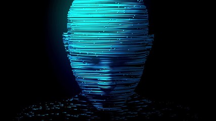 Artificial Intelligence Digital Technology Human Mind Person Face Fiction 3d Animation