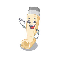 Sticker - A picture of asthma inhaler making an Okay gesture