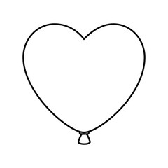 Poster - balloon helium in heart shape isolated icon